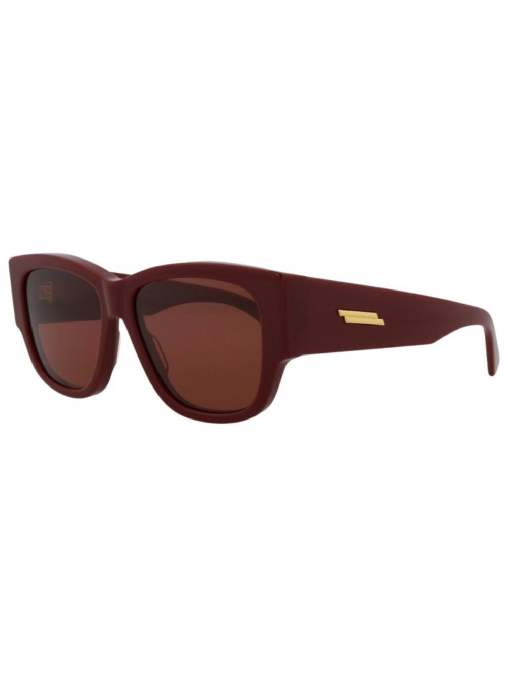 New Bottega Veneta Women's Sunglasses Square Rectangle Acetate Frame Burgundy Ey